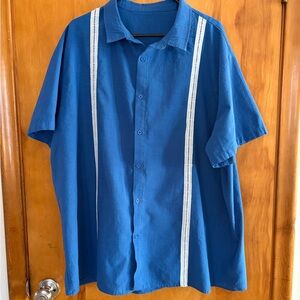 Men's Blue Short Sleeve Shirt